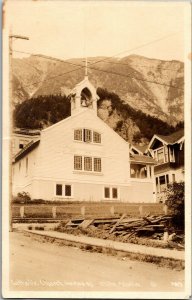 RPPC Catholic Church Juneau AK c1925 Vintage Postcard G34