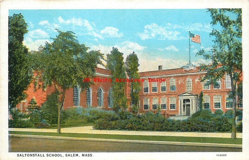 7 Postcards, Salem, Massachusetts, Marine Hall, School, Seven Gables,Witch House