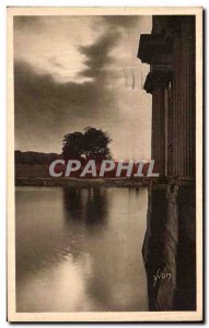 Old Postcard Chateau De Chantilly Sunset on water Piece