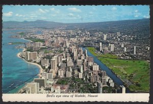 Hawaii Bird's Eye View WAIKIKI Beach, Hotels, Residences pm ~ Cont'l