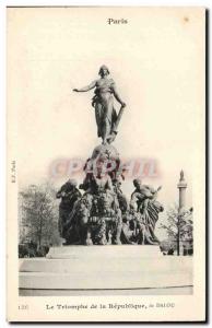 Old Postcard Paris Triumph of the Republic of Dalou