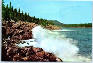 Postcard - Surf Along Ocean Drive, Acadia National Park - Bar Harbor, Maine