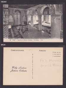 MOROCCO, Vintage postcard, Fez, Israelite House Interior