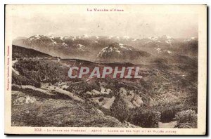 Postcard Old Route des Pyrenees Aspin Pass laces and Vallee Aux