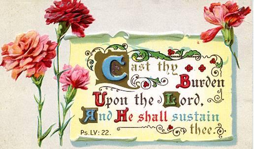 Greeting - Easter - Cast Thy Burden Upon the Lord