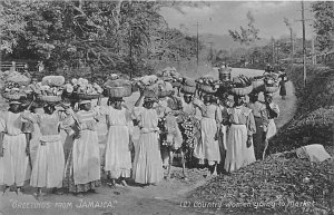 Country Women Going To Market Jamaica Unused 