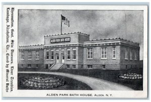 c1920 Alden Park Bath House Exterior Alden New York NY Vintage Antique Postcard