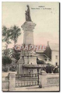 Auray Old Postcard St. Anne Fountain