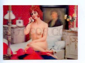 251648 PIN UP NUDE girl OLD IMCO 3-D lenticular postcard