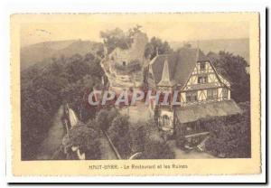 Haut Barr Old Postcard The Restaurant and Ruins