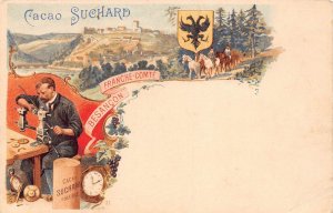 Advertising Chocolat Suchard France Besancon Clock Repairer Horses postcard B978