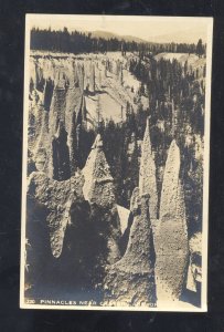 RPPC CRATER LAKE OREGON PINNACLES VINTAGE REAL PHOTO POSTCARD