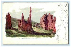 1905 Cathedral Spires Garden of the Gods Colorado Springs CO Embossed Postcard