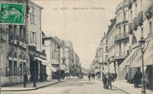 France Agen Boulevard De La République Vintage Postcard 03.28