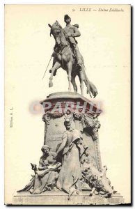 Postcard Old Lille statue Faidberbe