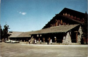 Postcard Old Faithful Lodge Yellowstone Park~1611