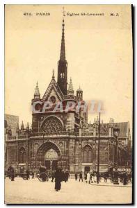 Old Postcard Paris St Lawrence Church
