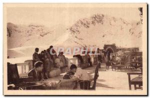 Old Postcard Luchon Superbagneres The chain View from the terrace of the hotel