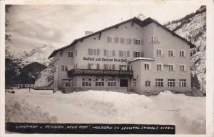 Austria Holzgau Gasthof Pension Neue Post Real Photo