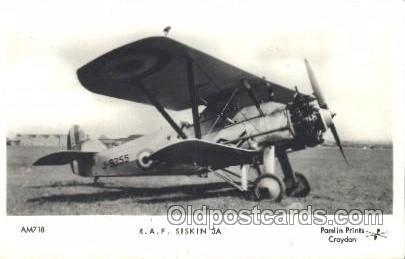 R.A.F. Siskin 3A Aviation, Airplane Unused light crease with wear left bottom...