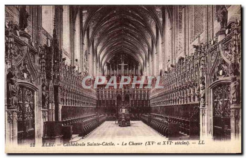 Old Postcard Albi Cathedrale Sainte Cecile Choir