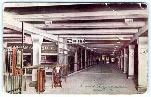 1920 ENTRANCE WANAMAKER'S DEPARTMENT STORE PHILADELPHIA SUBWAY 13th ST STATION