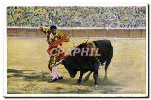 Old Postcard Corrida de Toros Milinete (bull bullfight)