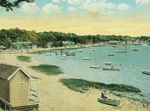 Postcard Early View of South Boulevard Beach, Onset, MA.      S9