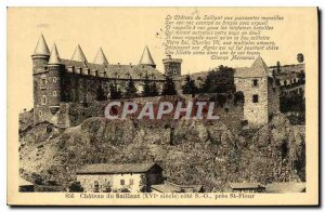 Postcard Old Castle of XVI century Saillans Riviera S O near St Flour