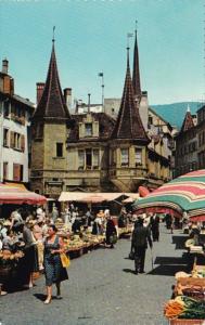 Switzerland Neuchatel Plac des Halles 1963