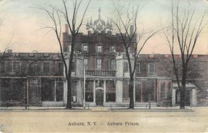 AUBURN PRISON Auburn, Cayuga County, New York 1909 Hand-Colored Vintage Postcard