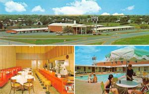 Abilene Texas cafe pool entrance Colonial Inn vintage pc Z25592