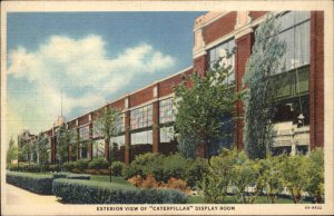 Peoria Illinois IL Caterpillar Tractor Factory Linen Vintage Postcard