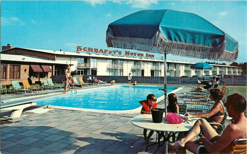 Postcard Schrafft's Resturant And Motor Inn, Glenmont, NY