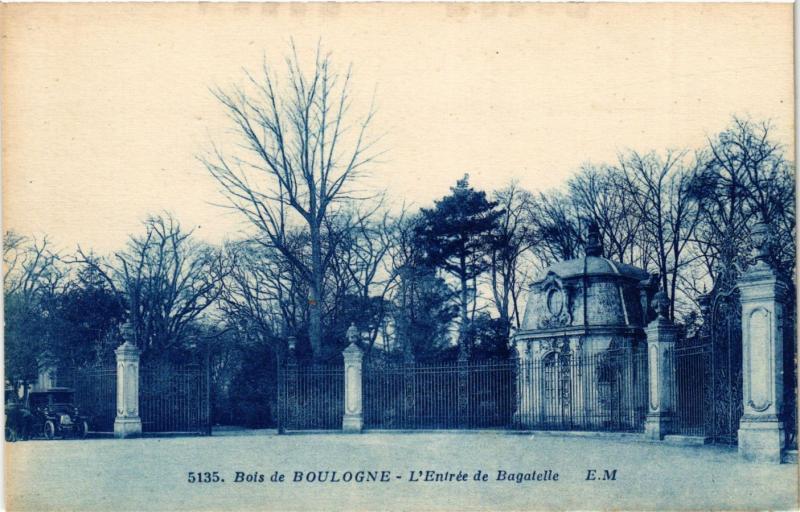 CPA PARIS 16e-Bois de Boulogne-L'Entrée de Bagatelle (326056)