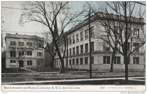 IOWA CITY, Iowa, PU-1910; Hall Of Anatomy and Medical Laboratory