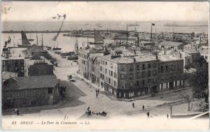 BREST, FRANCE   HARBOR  & Birdseye View   c1910s   Postcard