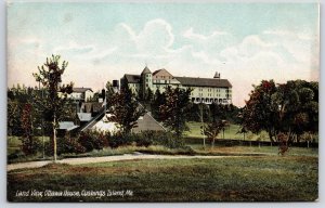 Land View Ottawa House Cushing's Island Maine Grounds & Trees Antique Postcard