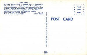 Vegas Texas Sands Motel Vintage Postcard AA29068