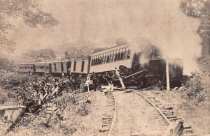  Panama Postcard Panama Canal Railroad Co, Derailment 1888 