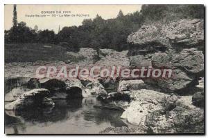Old Postcard Gorges Du Fier Haute Savoie Sea Of Rocks