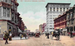 Broadway Avenue Oakland California 1909 postcard