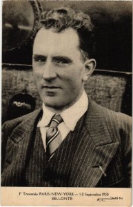 PC PILOTE AVIATEUR BELLONTE PARIS-NEW YORK 1930 AVIATION (a34353)