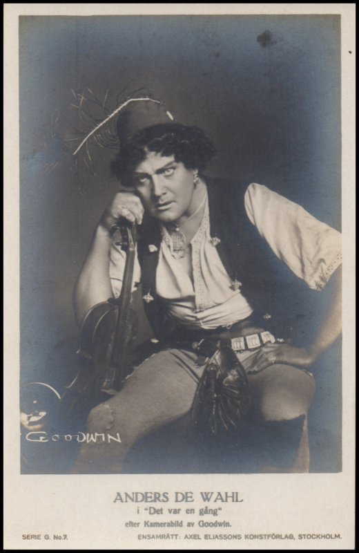 Sweden Post card - Actor Anders de Wahl , unused