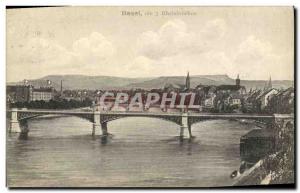 Old Postcard Switzerland Basel 3 die Rheinbrücken