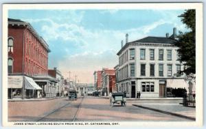 ST. CATHERINES, ONTARIO Canada   JAMES STREET looking South c1920s Postcard