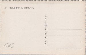 Reims 1909 Le Bleriot 12 Aircraft Vintage RPPC C125