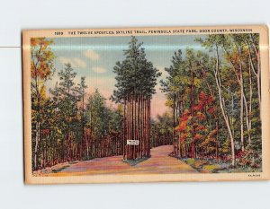 Postcard The Twelve Apostles Skyline Trail Peninsula State Park Wisconsin USA