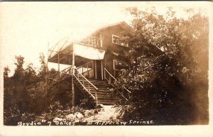 RPPC, Daylesford Australia?  STUDIO 7 OAKES~TIPPERARY SPRINGS  ca1920's Postcard