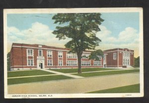 SELMA ALABAMA JUNIOR HIGH SCHOOL BUILDING VINTAGE POSTCARD